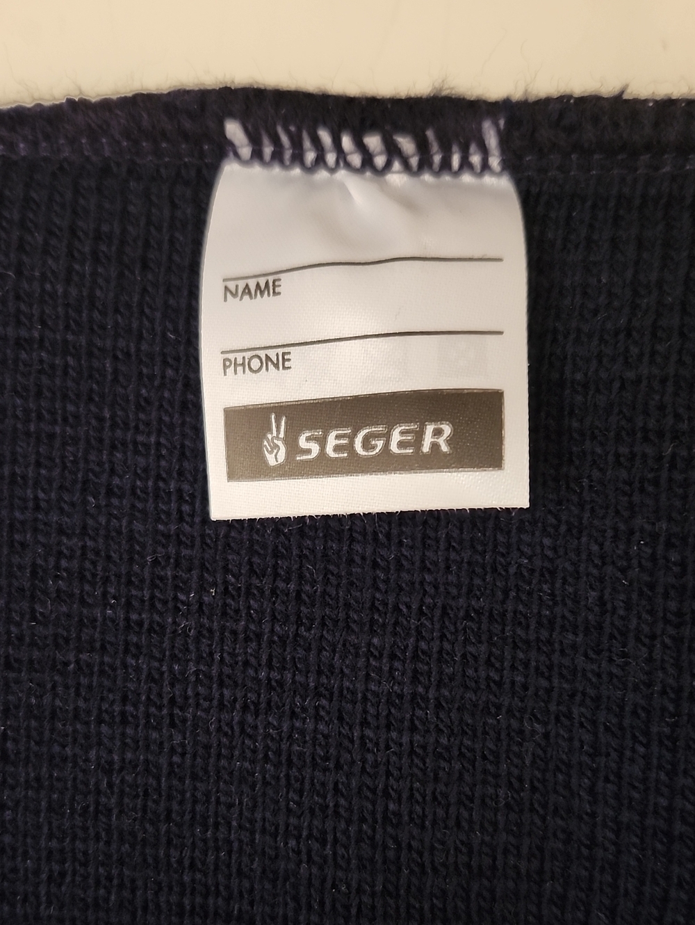 Seger Navy Blue & Turquoise Train Knit Beanie~NEW - Picture 4 of 7
